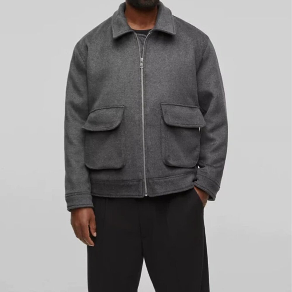 Mode of One Men's Utility Pocket Jacket Heather Onyx Size S